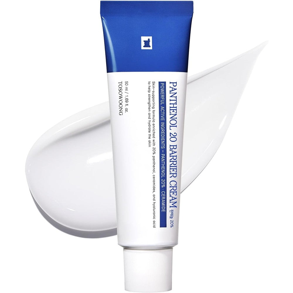 Tosowoong Panthenol 20 Barrier Cream Daily Skin Barrier Care Face Moisturizer With Ceramides And Hyaluronic Acid 50 Milliliters