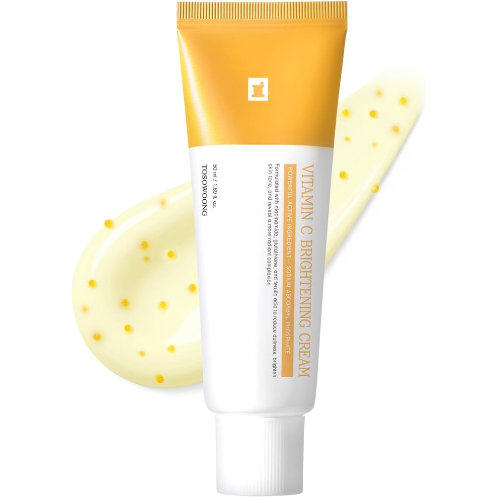 TOSOWOONG Vitamin C Brightening Cream For Even Skin Tone Hyperpigmentation And Dark Spot Care With Glutathione 50 Milliliters