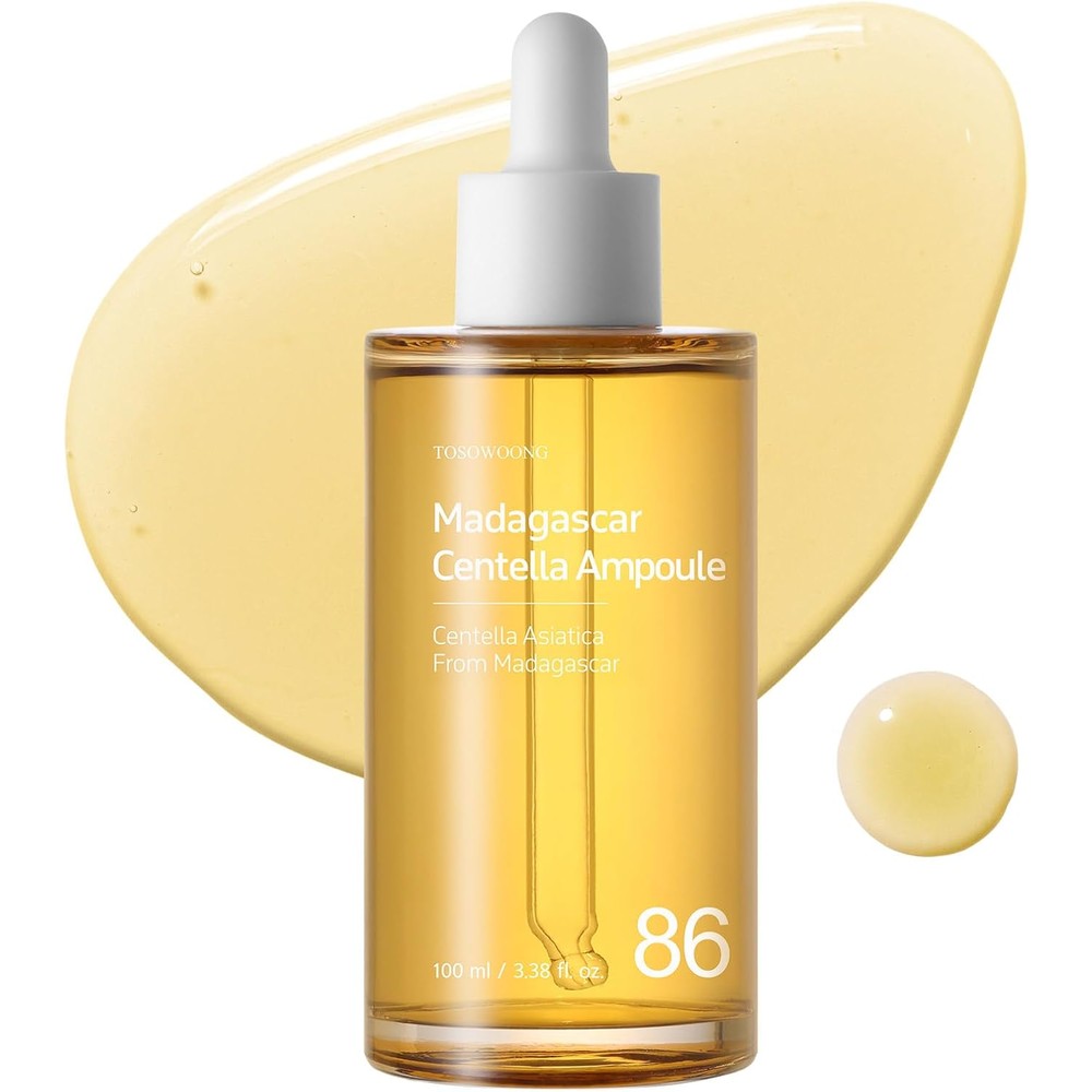 Tosowoong Madagascar Centella 86 Percent Ampoule Soothing Facial Serum For Redness Relief All Skin Types Korean Skincare 100 Milliliters