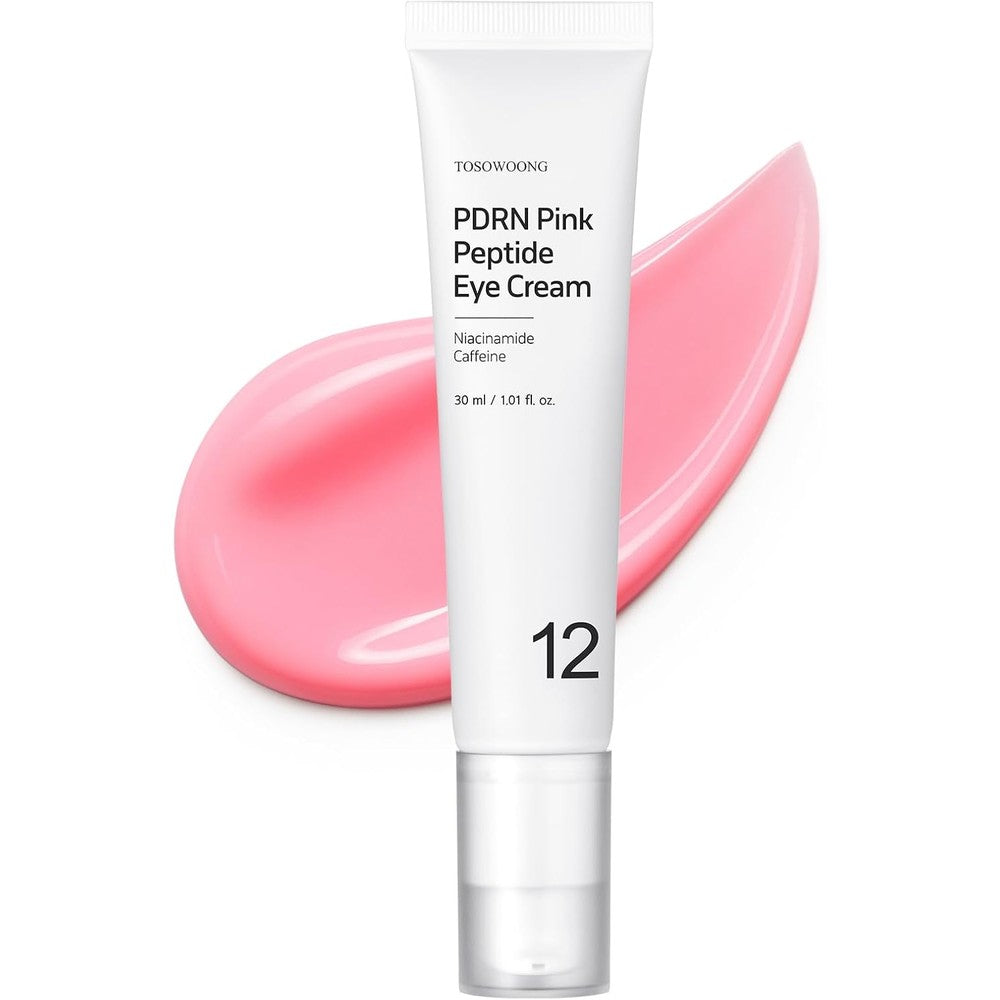 TOSOWOONG PDRN Pink Peptide Eye Cream with Salmon DNA and Liposome Retinol for Dark Circles and Fine Lines 30ml / 1.01 Fluid Ounce