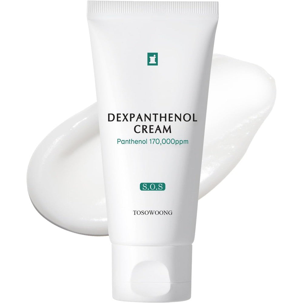 TOSOWOONG Dexpanthenol Cream with Seventeen Percent Vitamin B5 Panthenol and Centella Asiatica for Skin Barrier Repair Sixty Milliliters