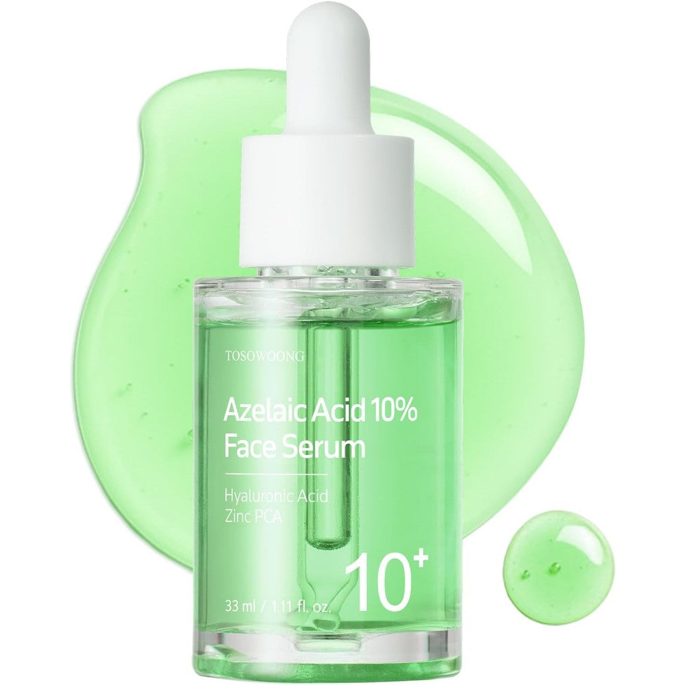 TOSOWOONG Azelaic Acid Ten Percent Face Serum for Rosacea Care and Redness Soothing 33 Milliliters