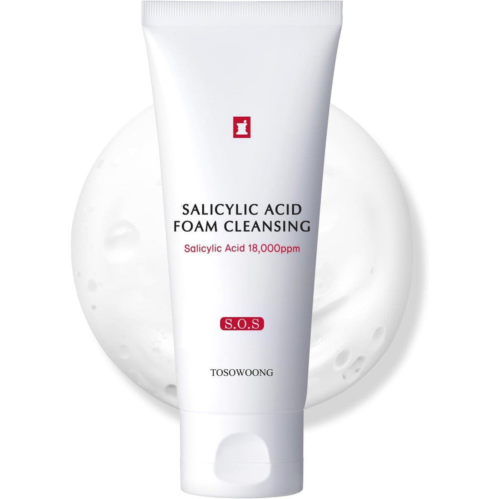 Tosowoong Salicylic Acid Foam Cleanser For Oily Skin 18000ppm BHA Deep Pore Cleansing Face Wash For Breakouts 100 Milliliters 3.38 Fluid Ounces