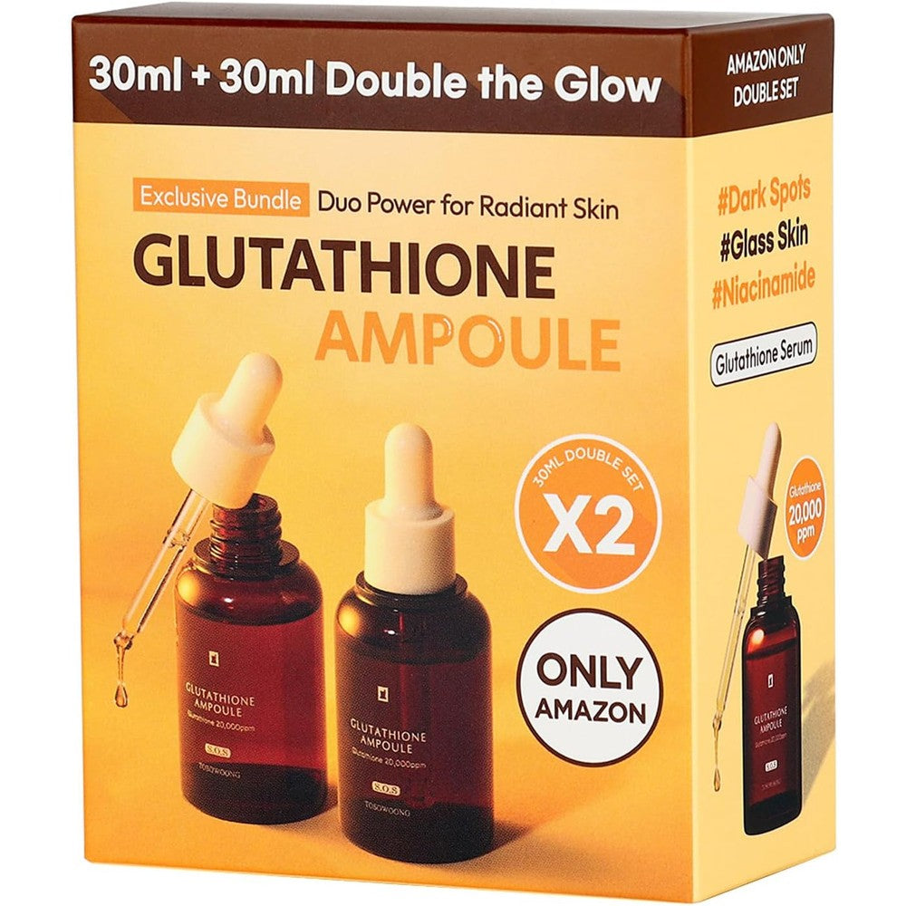 Tosowoong Glutathione Brightening Serum with Niacinamide and Hyaluronic Acid for Dark Spot Correction and Skin Elasticity 2.02 Fluid Ounces