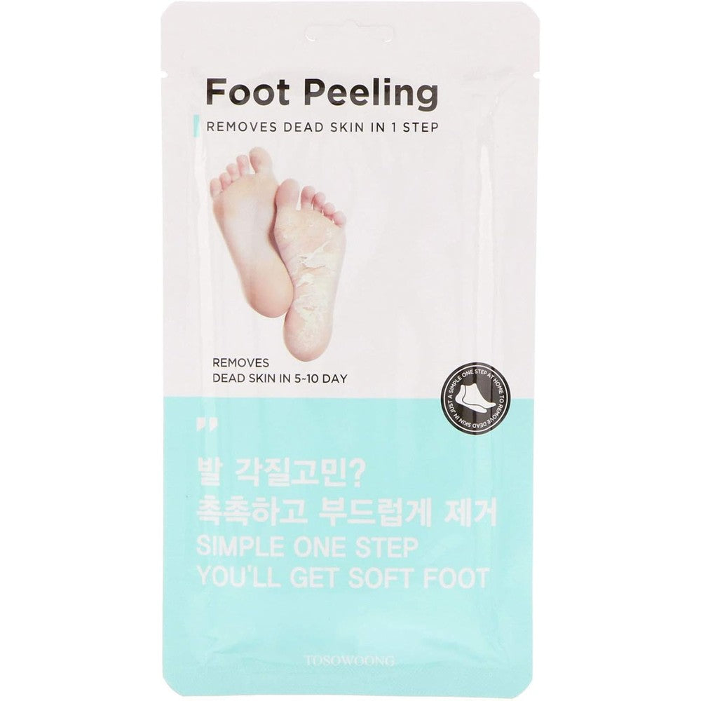 Tosowoong Foot Peeling Pack Regular Size 2 Pieces 20 Grams Each Exfoliating Mask For Soft Smooth Feet