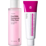 TOSOWOONG Tone Care Power Duo Pink PDRN Niacinamide Milky Toner One Hundred Fifty Milliliter And Dark Spot Thirty Five Fade Cream Fifty Milliliter