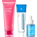 Tosowoong 3 Step Anti Aging Beginner Routine Set With Pink PDRN Collagen Face Wash Copper Peptide Serum And Peptide Cream For Wrinkles And Elasticity