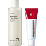 TOSOWOONG Glow and Hydration Duo Real Collagen Fit Wrapping Mask And Rice Glow Milky Toner Skin Care Set