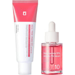 TOSOWOONG Ultimate Pink Glass Skin Set Niacinamide 10 Percent Arbutin 7 Percent Dark Spot Serum And Real Pink PDRN Salmon DNA Wrapping Mask Duo Bundle