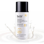 Belif Milky Niacinamide Sunscreen SPF 40 Lightweight And Invisible Sun Serum For Face With 7 Types Of Hyaluronic Acid 1.69 Fluid Ounces