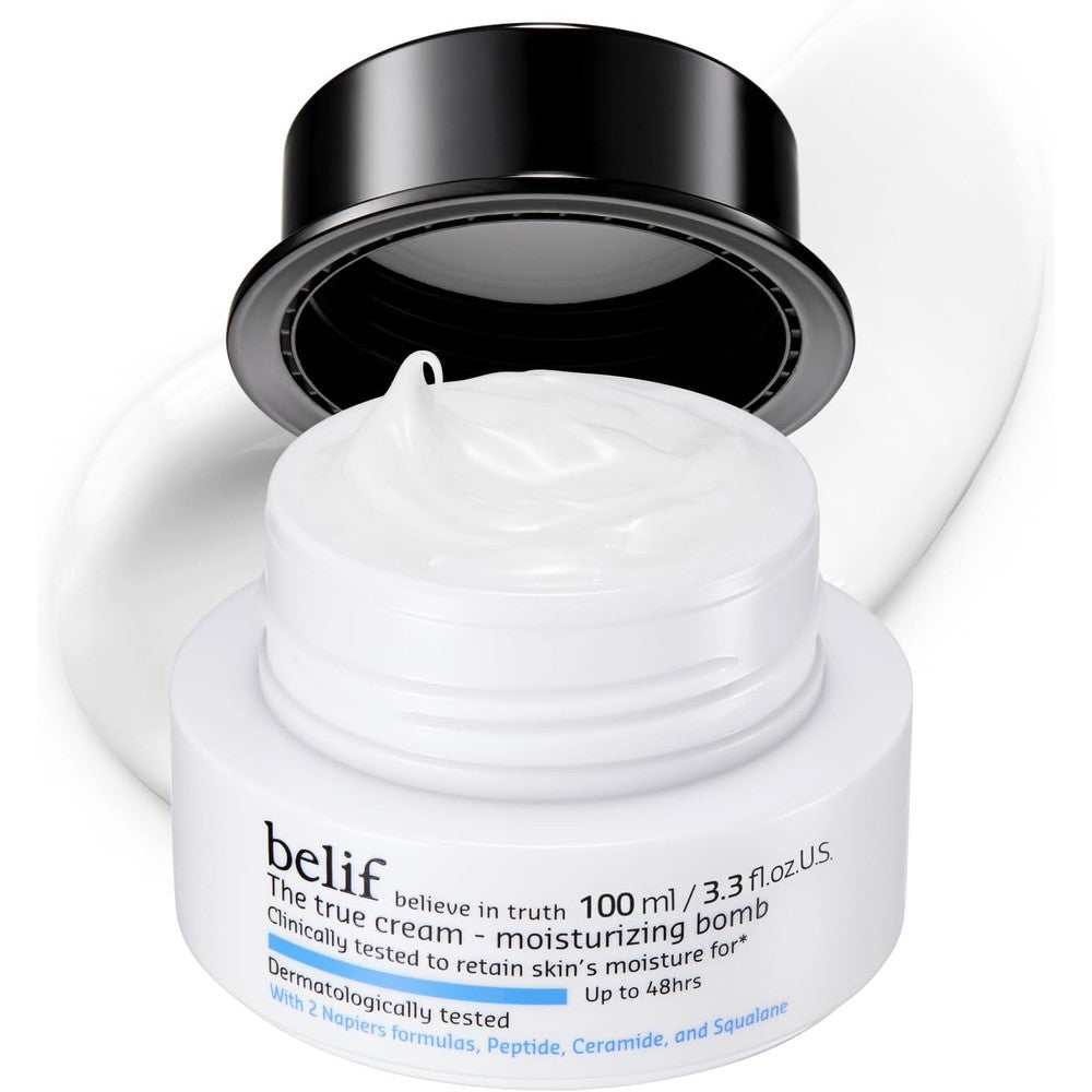 Belif Moisturizing Bomb Daily Ceramide Moisturizer With Peptide And Squalane For Forty Eight Hour Hydration And Anti Aging Korean Skincare 100 Mill...