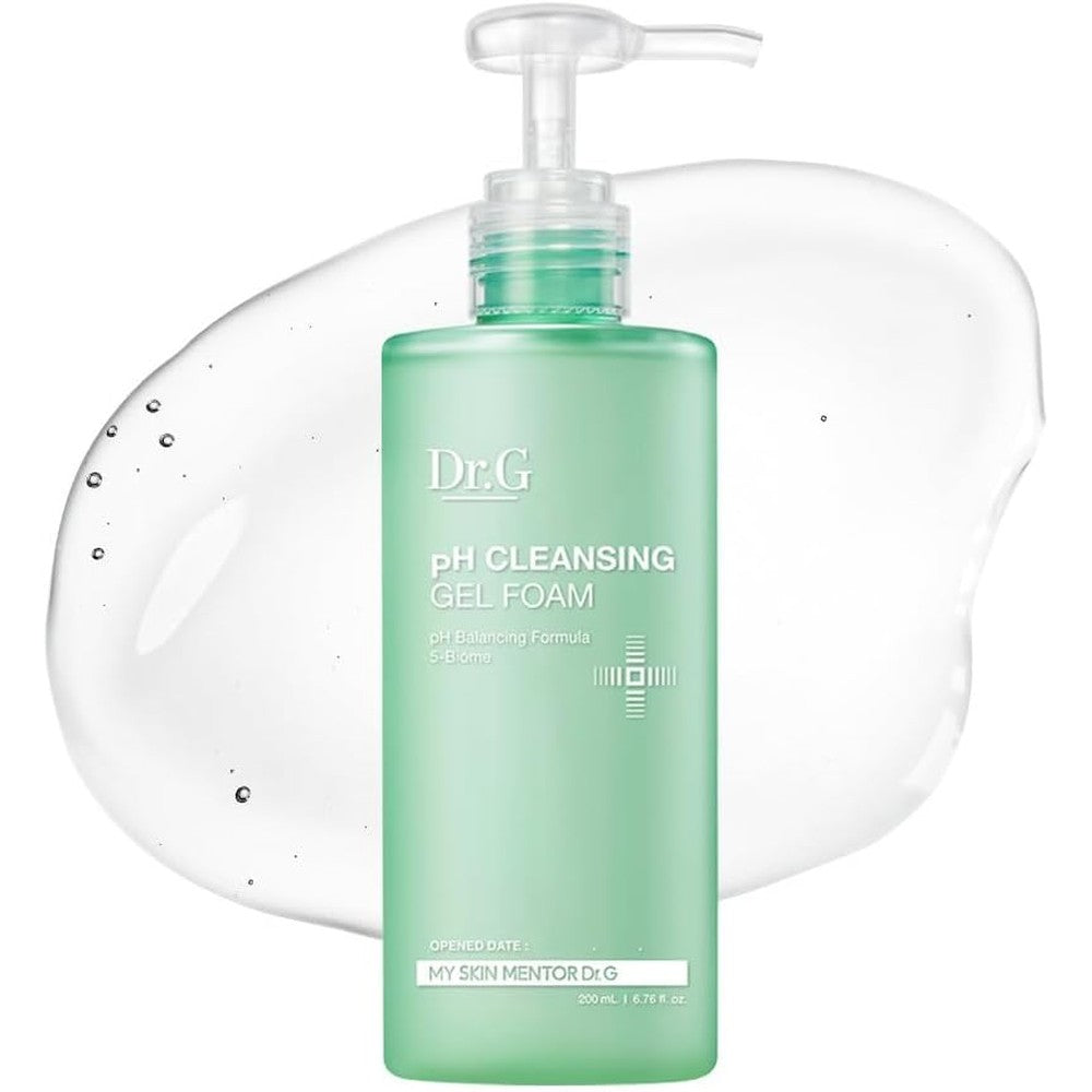 Dr.G pH Cleansing Gel Foam Everyday Gentle Face Cleanser For All Skin Types Hydrating Deep Pore Cleansing Korean Skincare 6.76 Fluid Ounce