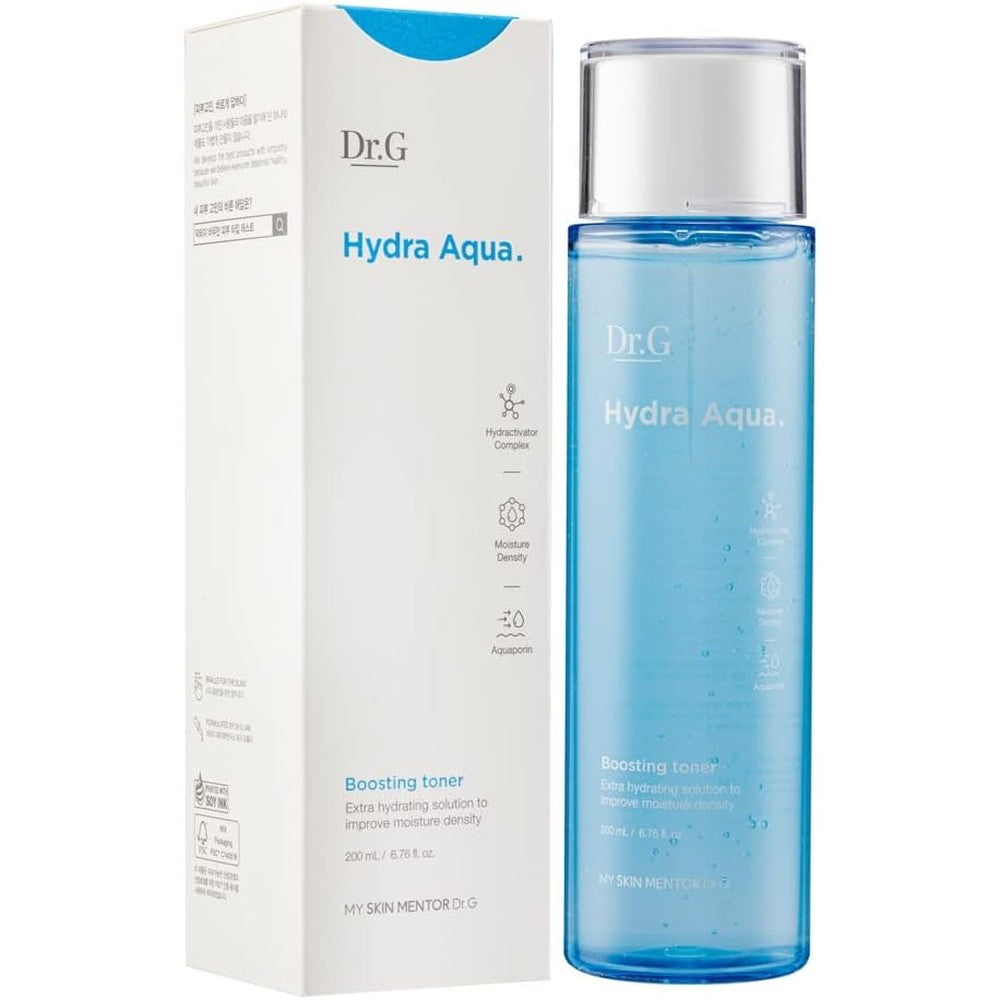 Dr.G Hydra Aqua Boosting Toner Deeply Hydrating Korean Skincare For Dry Sensitive Skin 200 Milliliters