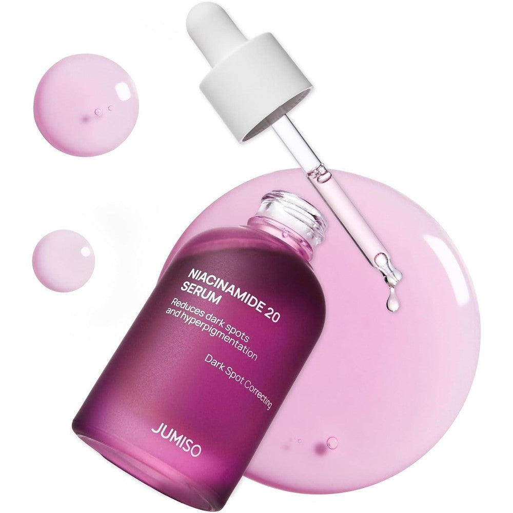Jumiso 20 Percent Niacinamide Dark Spot Serum With Tranexamic Acid And Glutathione For Even Skin Tone And Glass Skin Finish 1.35 Fluid Ounces