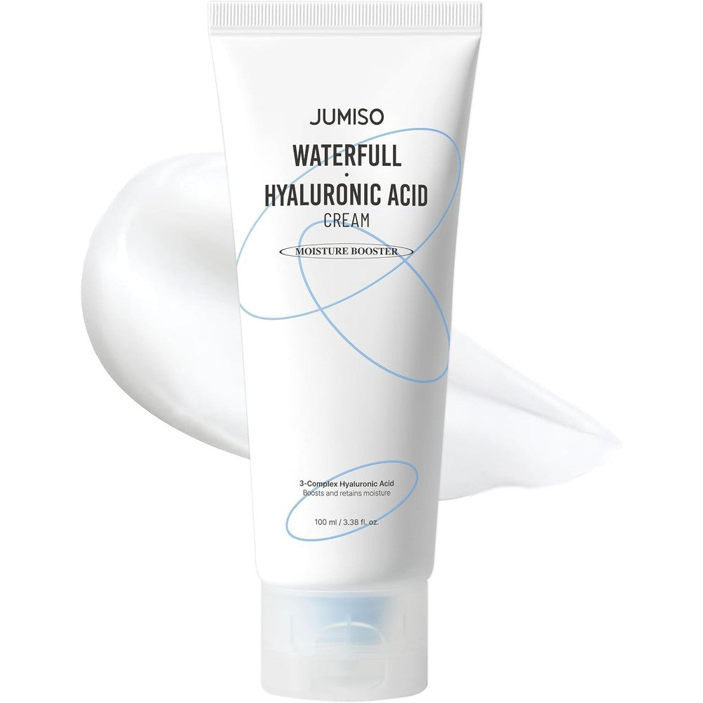 Jumiso Waterfull Hyaluronic Cream Korean Face Moisturizer With 3-Complex Hyaluronic Acid And Microbiome For Deep Hydration 100 Milliliters