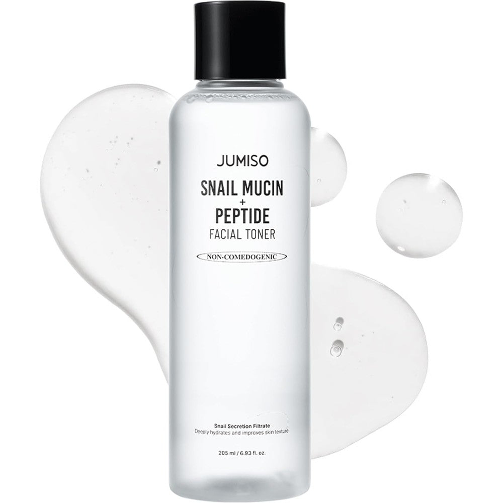 Jumiso Snail Mucin Peptide Toner With 95 Percent Snail Secretion Filtrate And 12 Peptides For Glass Skin And Sebum Control 6.93 Fluid Ounce