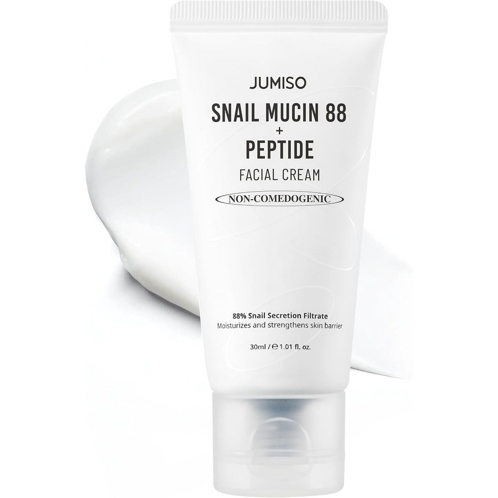 Jumiso Snail Mucin 88 Peptide Cream Korean Face Moisturizer With 5-Peptide Complex And Hyaluronic Acid For Damaged Skin Repair 30 Milliliters