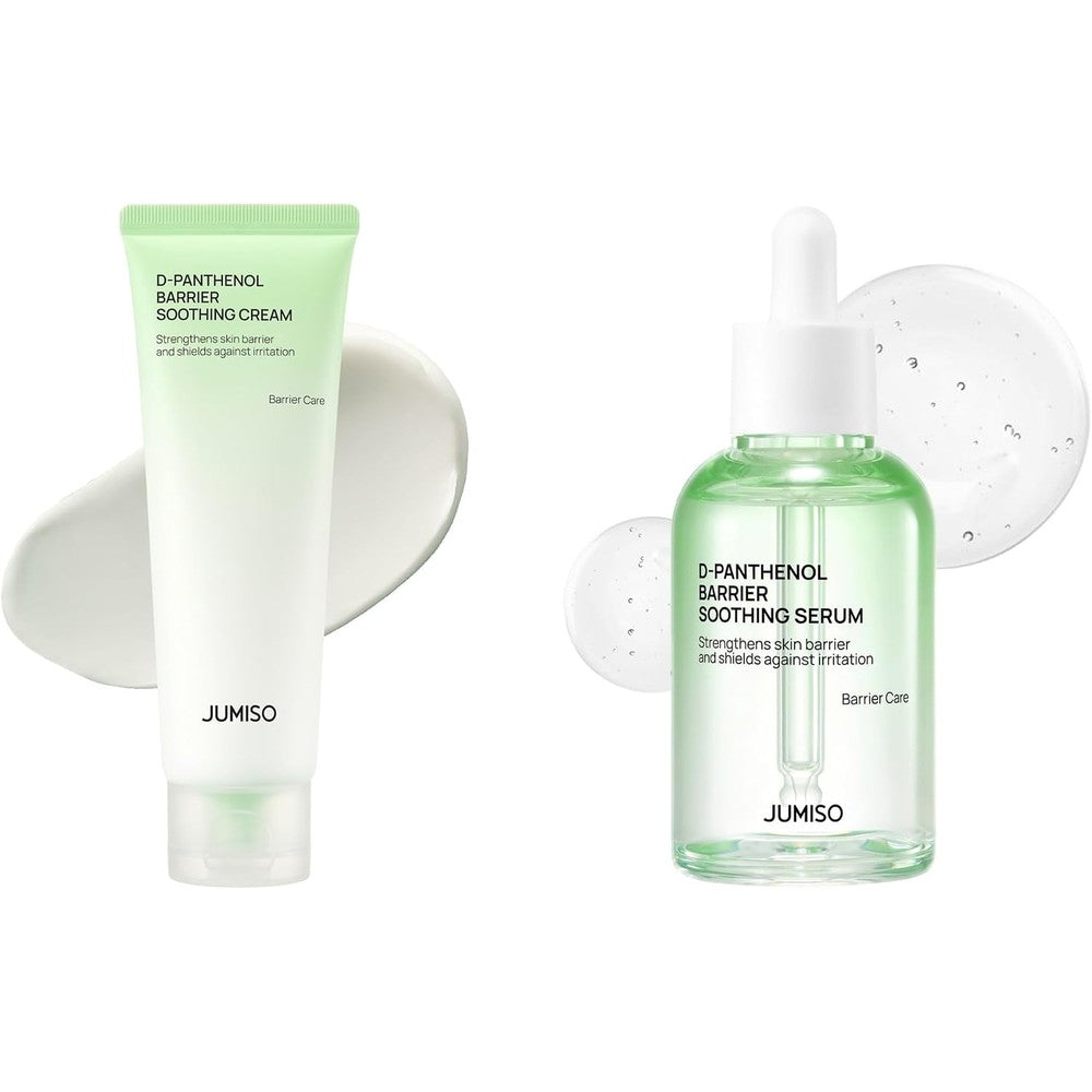 Jumiso D-Panthenol Barrier Soothing Cream And Serum Bundle For Sensitive Skin Hydration And Skin Barrier Repair