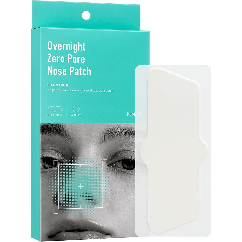 JUMISO Overnight Zero Pore Nose Patch Post Extraction Sebum And Pore Care Sleeping Mask With LHA And Collagen 10 Count