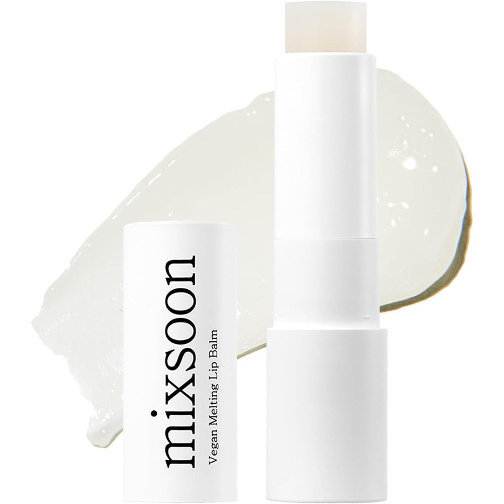 Mixsoon Vegan Melting Lip Balm Clear For Chapped Lips Moisturizing And Softening Four Point One Grams