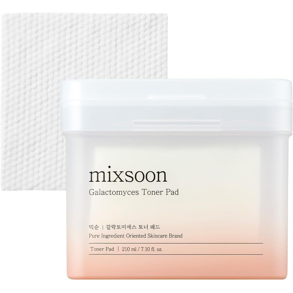 Mixsoon Galactomyces Toner Pad Dual Textured Exfoliating And Brightening Face Pads For Radiant Glass Skin 280 Milliliters 60 Sheets