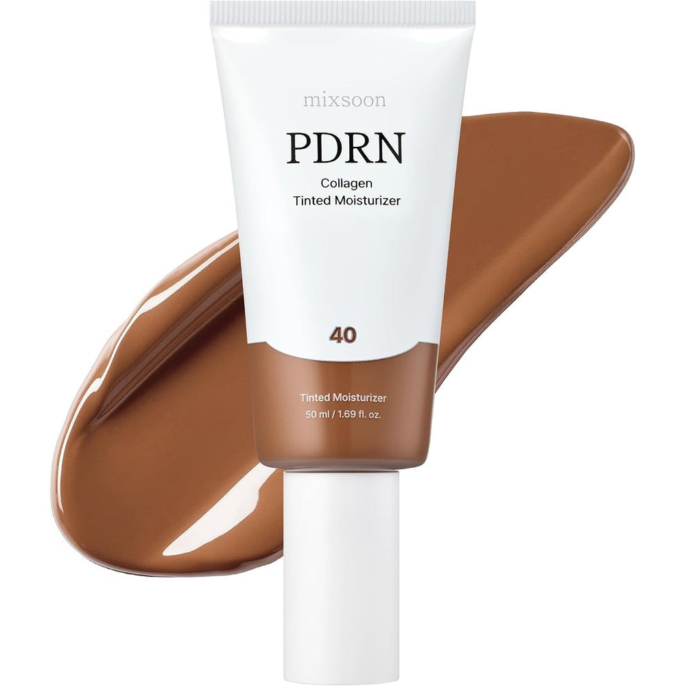 Mixsoon PDRN Collagen Tinted Moisturizer Number 40 Dew Skincare Infused Base With Rice PDRN And Peptides 50 Milliliters 1.69 Fluid Ounces