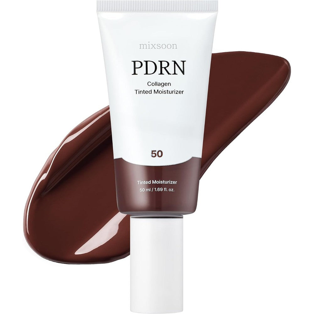 Mixsoon PDRN Collagen Tinted Moisturizer Number 50 Haze Skincare Infused Base With Rice PDRN And Peptides 50 Milliliters