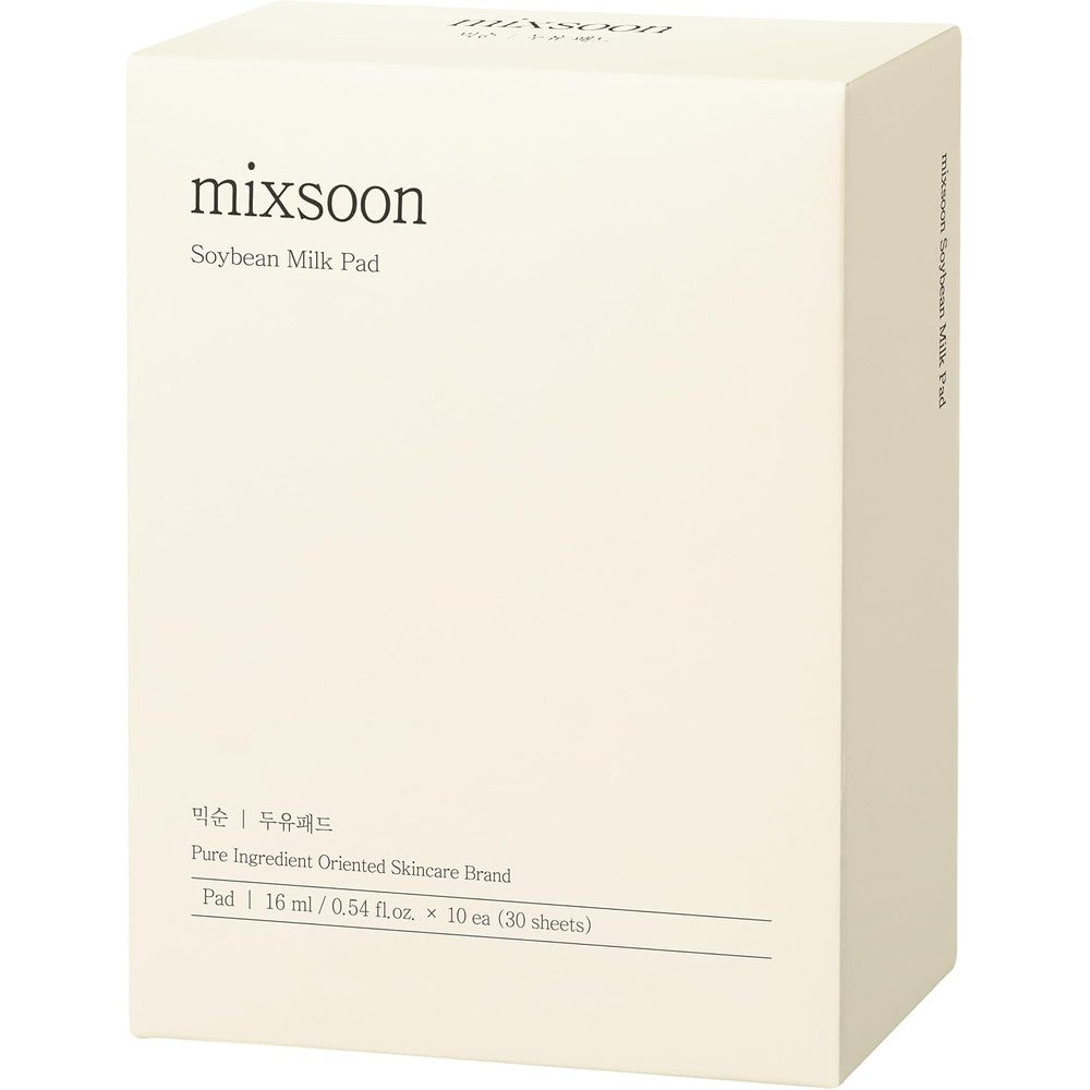 Mixsoon Soybean Milk Pad Milky Texture Sheet Pad For Sensitive Skin Nourishing Moisturizer Korean Glass Skin Care Toner Pads 10 Count