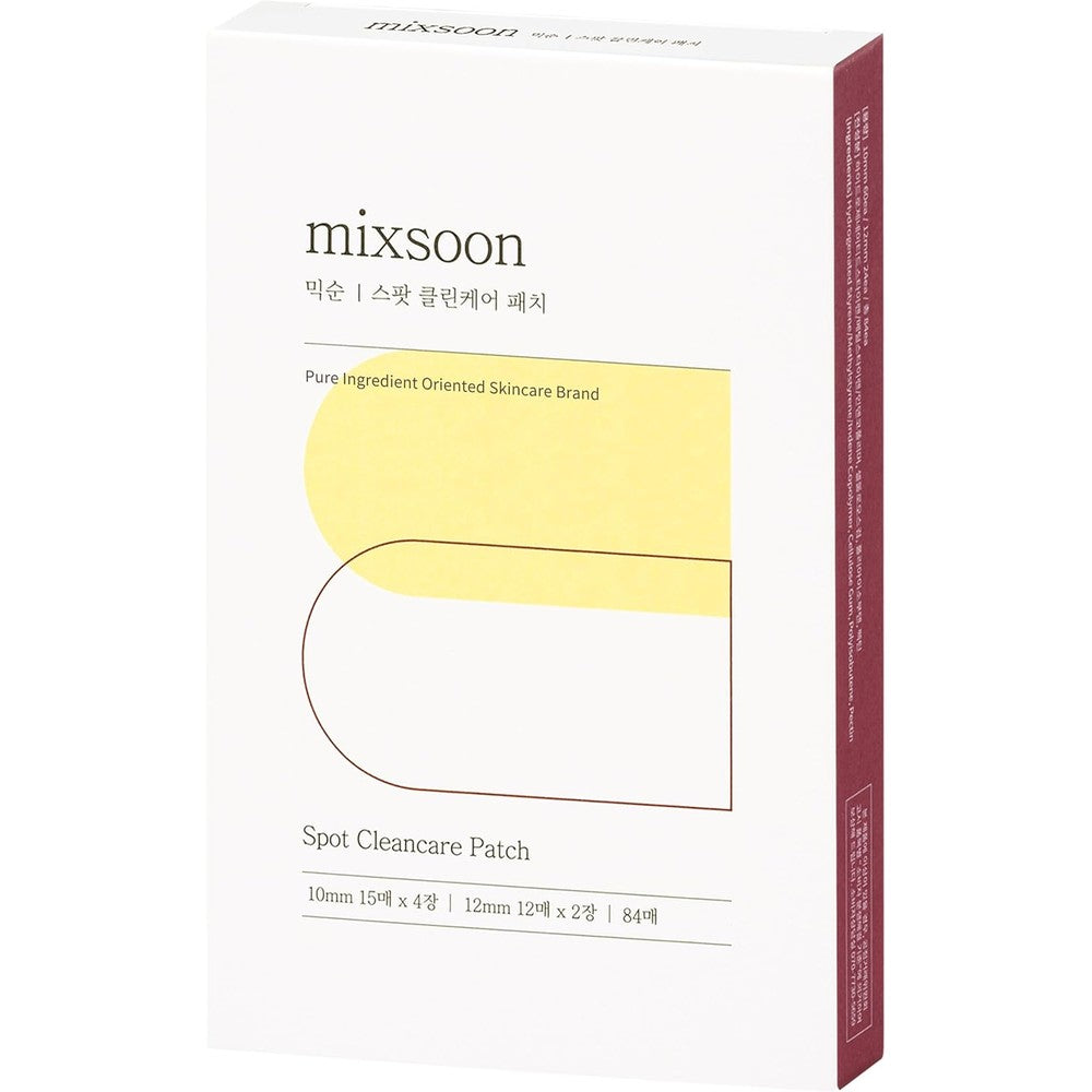 Mixsoon Spot Clean Care Patch Invisible Hydrocolloid Acne Pimple Patches For Day And Night Blemish Spot Care For Sensitive Skin 84 Count
