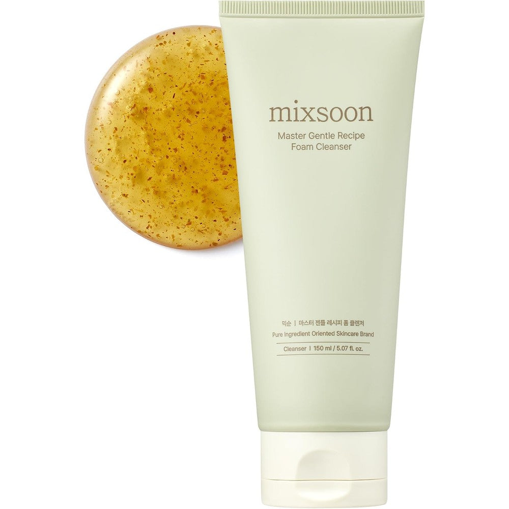 Mixsoon Master Gentle Recipe Foam Cleanser Mild Exfoliating Daily Face Wash With Amino Acid Complex And Cica For Glass Skin 150ml 5.07 Fluid Ounces
