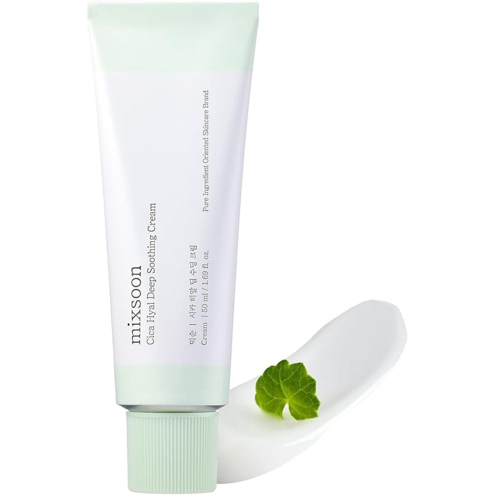 Mixsoon Cica Hyal Deep Soothing Cream With Centella Asiatica And Hyaluronic Acid For Sensitive Skin 50 Milliliters