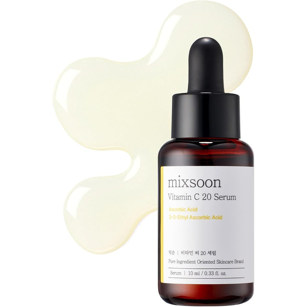Mixsoon Vitamin C 20 Serum With 20 Percent Pure L-Ascorbic Acid For Radiant Skin 10 Milliliters 0.34 Fluid Ounce