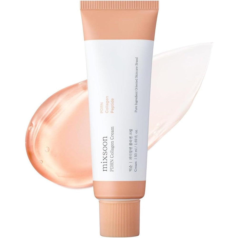 Mixsoon PDRN Collagen Cream Firming Hydrating And Revitalizing Lightweight Face Gel For Korean Glass Skin Care 50 Milliliters 1.69 Fluid Ounces