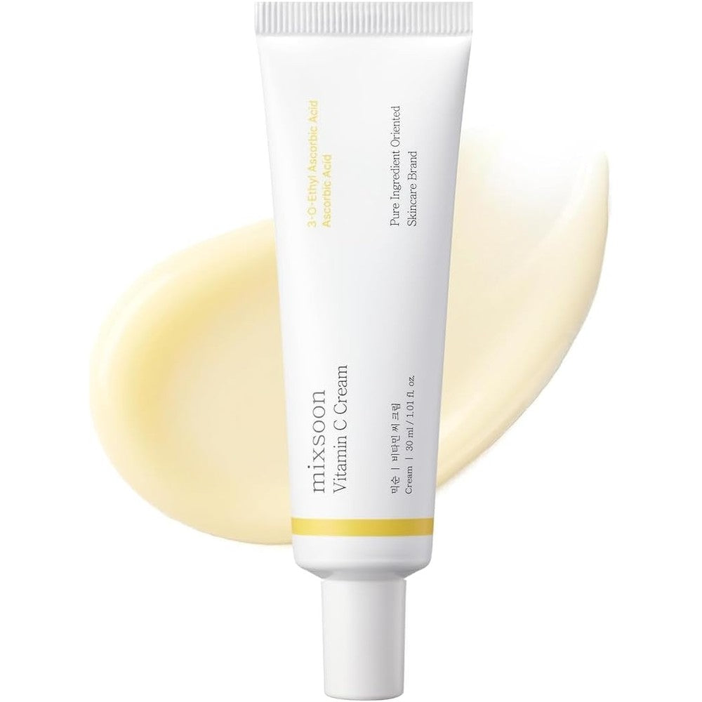 Mixsoon Vitamin C Cream Hydrating Face Moisturizer With 7 Percent Vitamin C Derivatives For Radiant Glass Skin Care 30 Milliliters