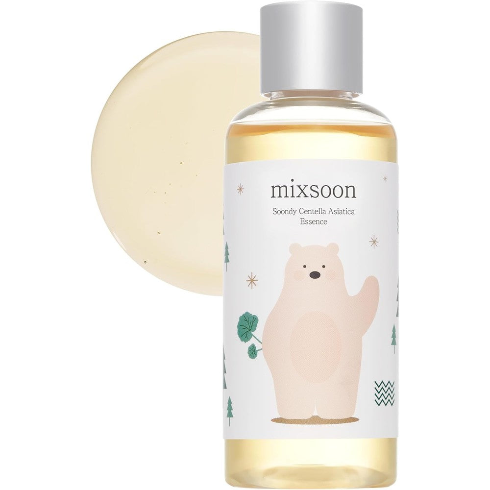 Mixsoon Soondy Centella Asiatica Essence Soothing And Hydrating Korean Facial Treatment Serum For Skin Barrier Repair One Hundred Milliliters