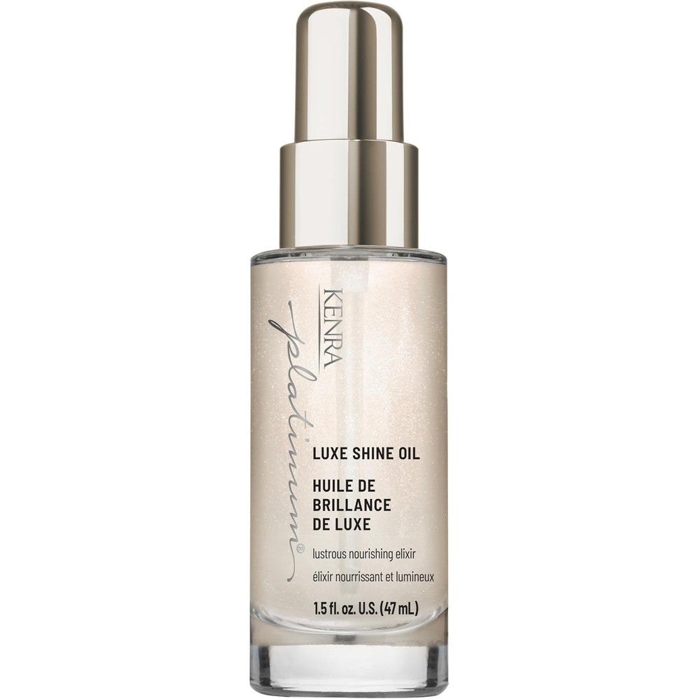 Kenra Professional Platinum Luxe Shine Oil Gold Enriched Nourishing Hair Elixir For Medium To Coarse Hair With Heat Protection 1.5 Fluid Ounce