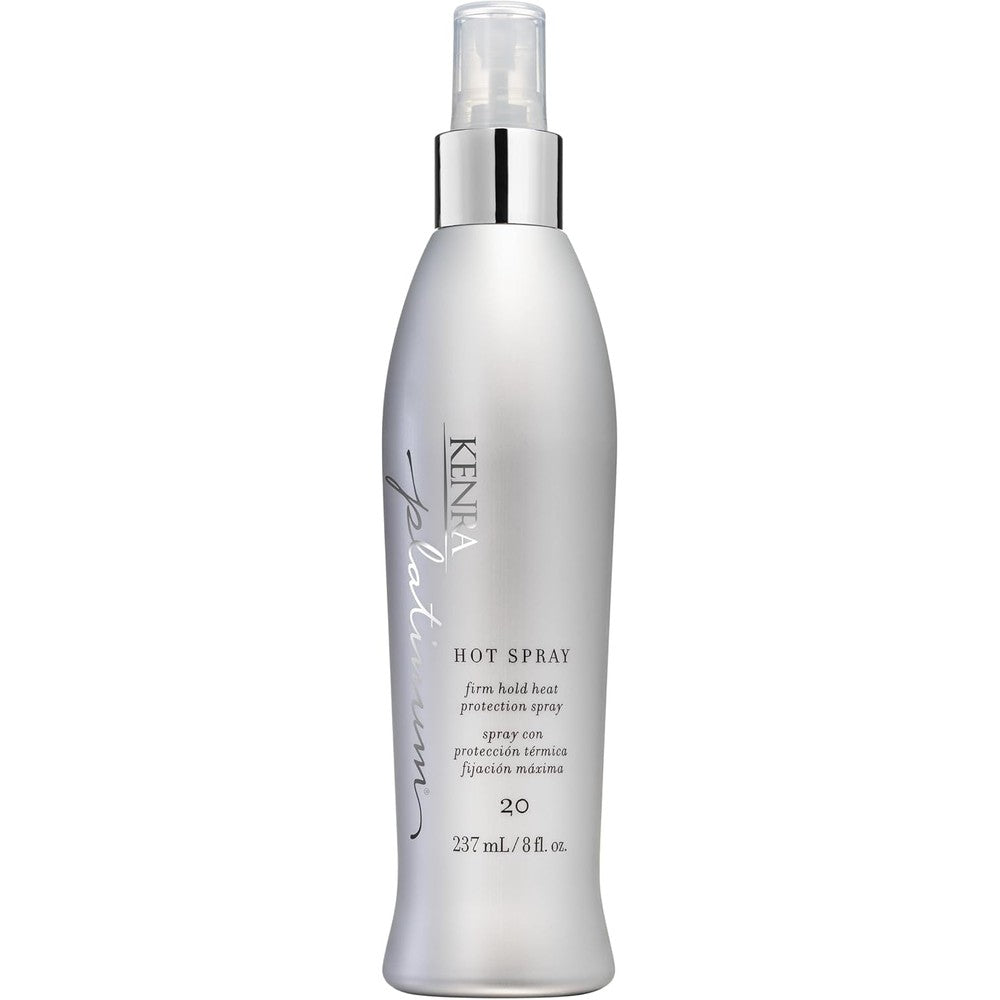 Kenra Professional Platinum Hot Spray 20 Thermal Styling Spray For Firm Hold And Heat Protection 8 Fluid Ounce