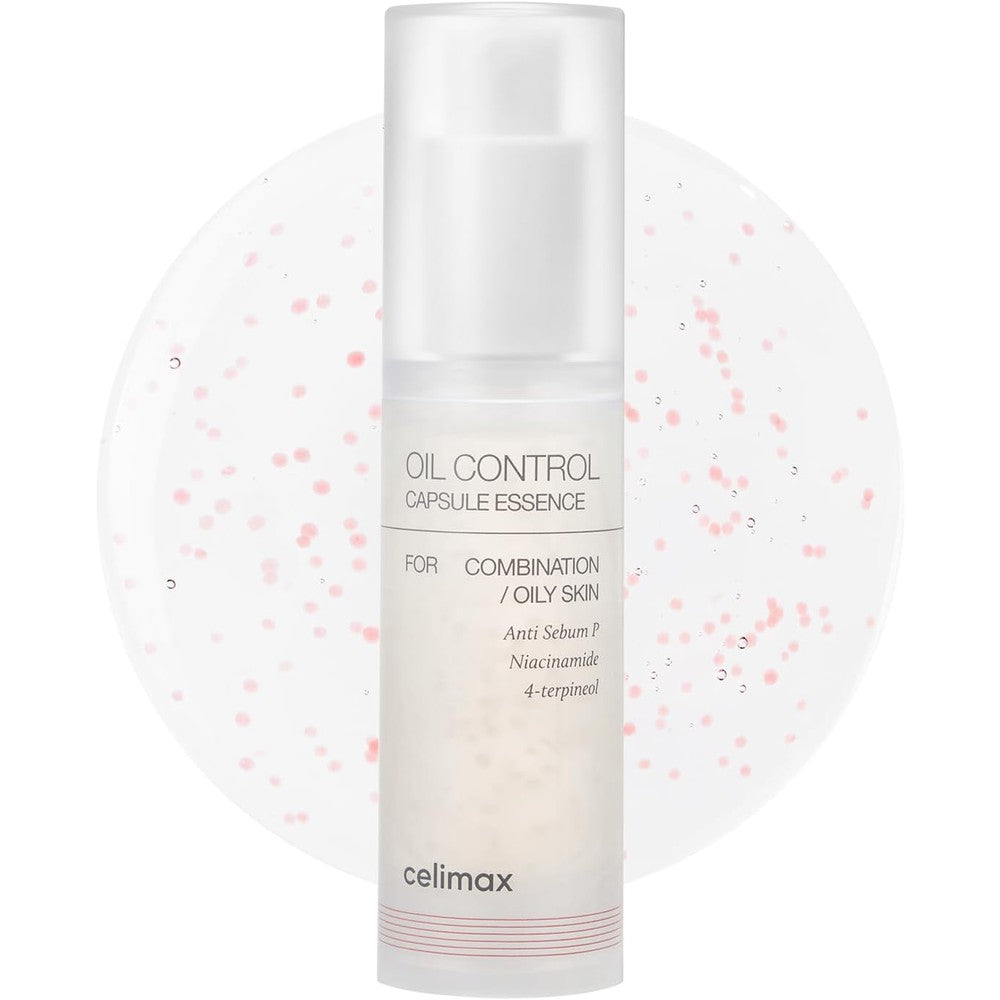 Celimax Oil Control Capsule Essence Mattifying Face Serum With Tea Tree Extract And Niacinamide For Sebum Control And Hydration 30 Milliliters