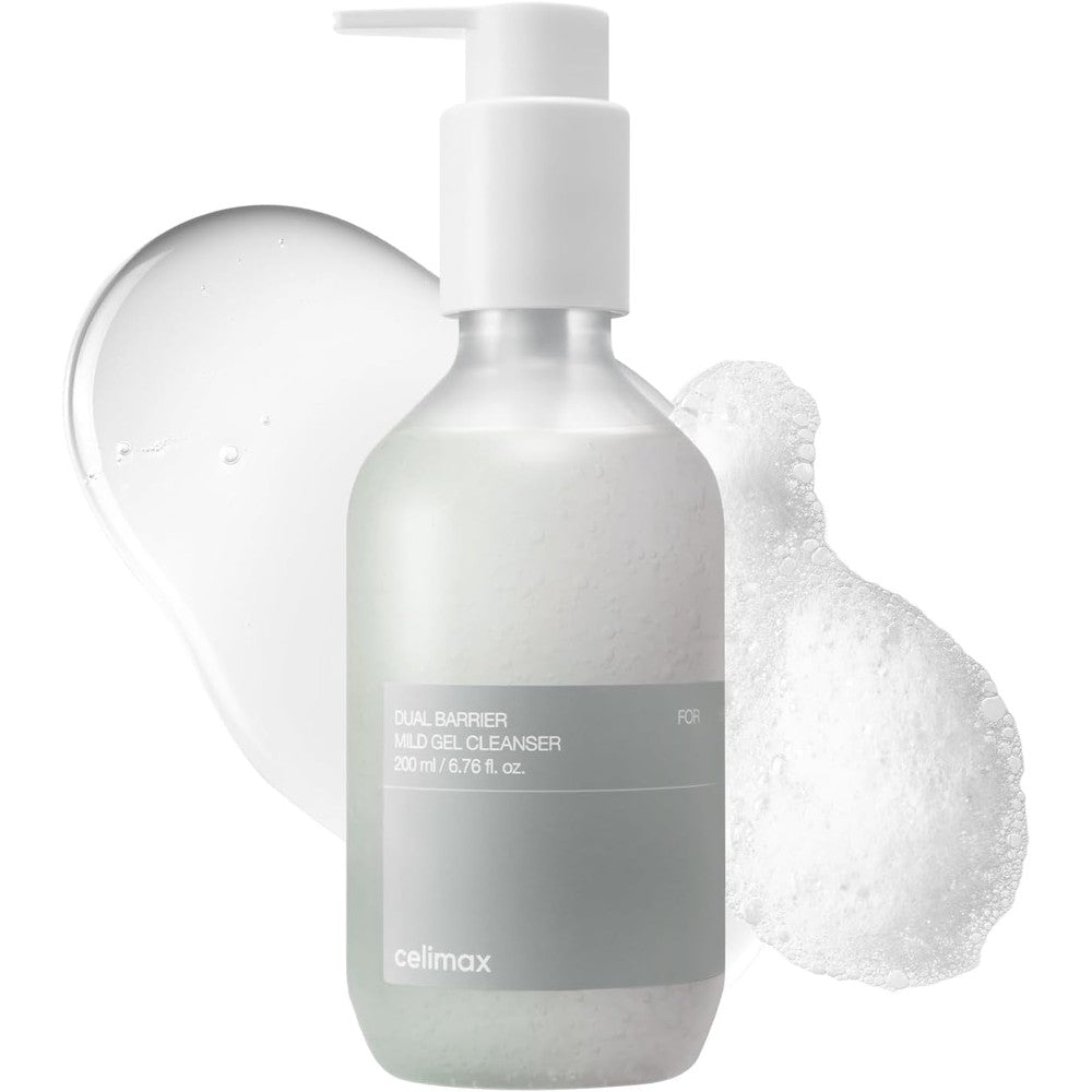 Celimax Dual Barrier Mild Gel Cleanser For Sensitive Skin With Five Ceramides And Panthenol Two Hundred Milliliters
