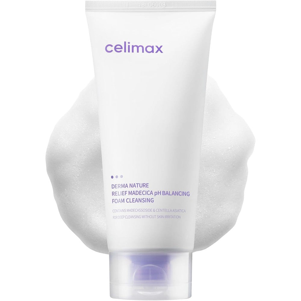 Celimax Derma Nature Relief Madecica pH Balancing Foam Cleansing Gentle Soothing Face Wash For Sensitive Skin 150ml