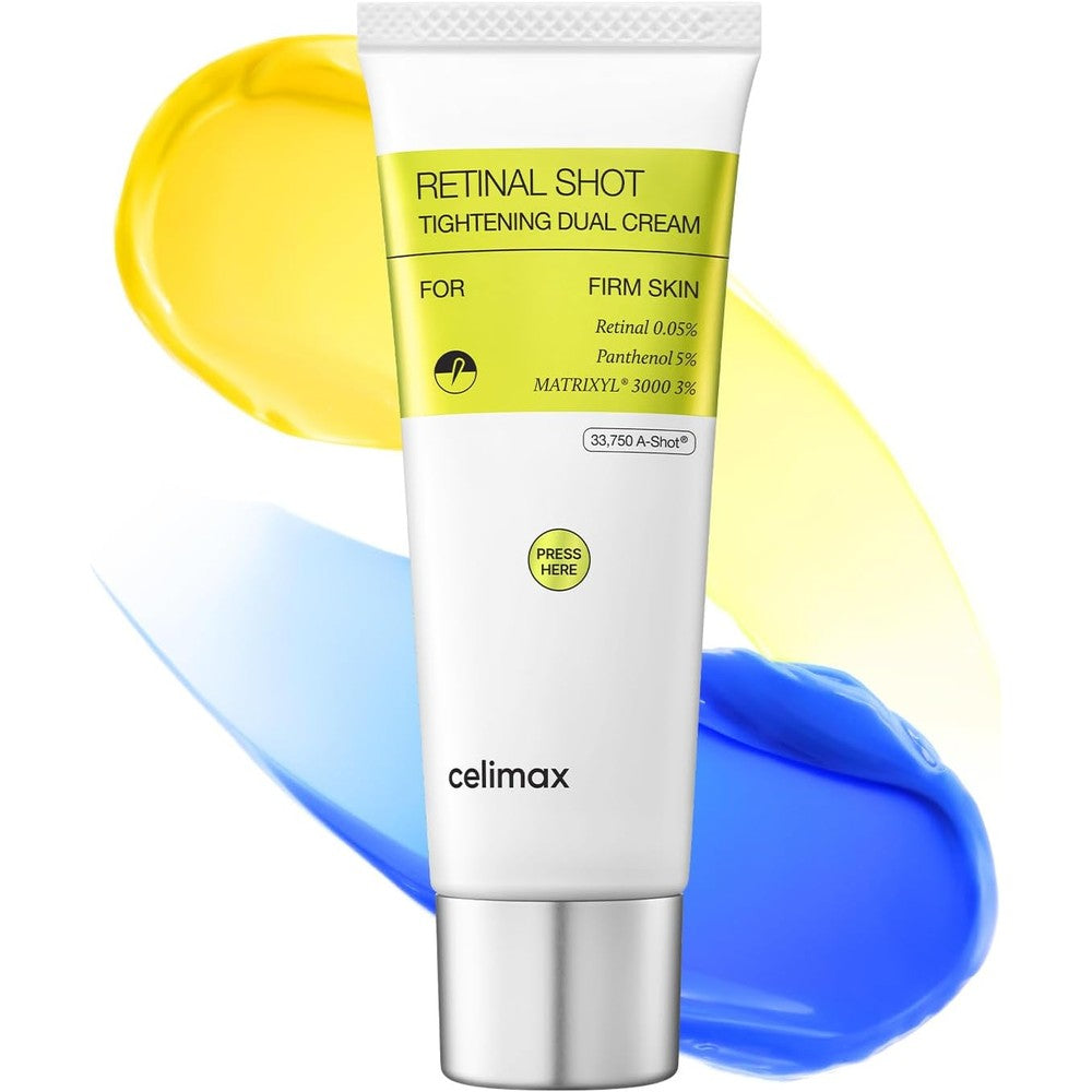 Celimax The Vita-A Retinal Shot Tightening Dual Cream Anti-Aging Night Treatment with Retinal Matrixyl and Panthenol 50 Milliliters
