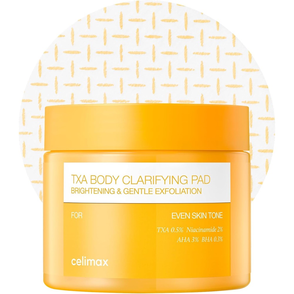 Celimax TXA Body Clarifying Pad Exfoliating Deodorant Treatment For Dark Underarms Knees And Elbows 50 Count