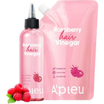 A'PIEU Raspberry Hair Vinegar Rinse And Refill Set For Scalp Detox And Shiny Hair 6.76 Fluid Ounce And 13.6 Fluid Ounce