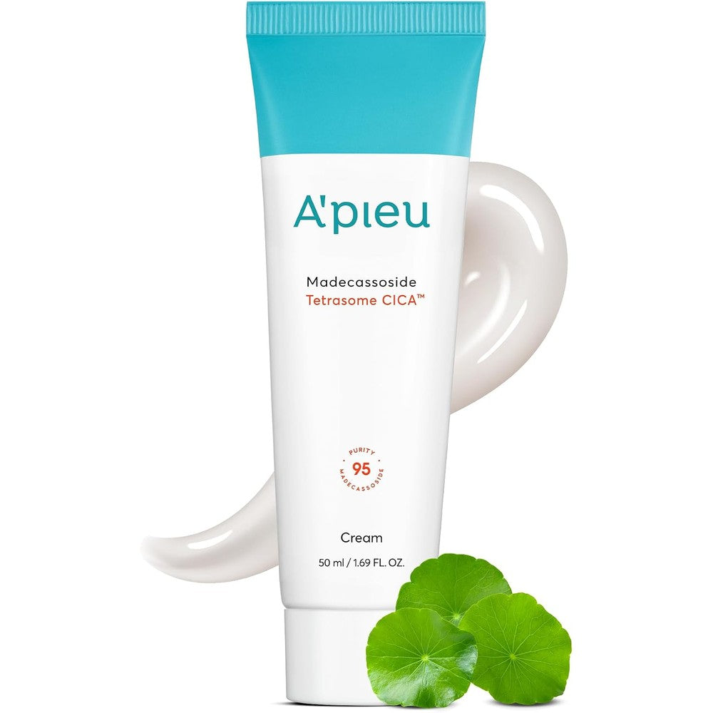 A'PIEU Madecassoside Tetrasome Cica Cream 1.69 Fluid Ounce Calming And Hydrating Face Moisturizer For Sensitive Skin Support