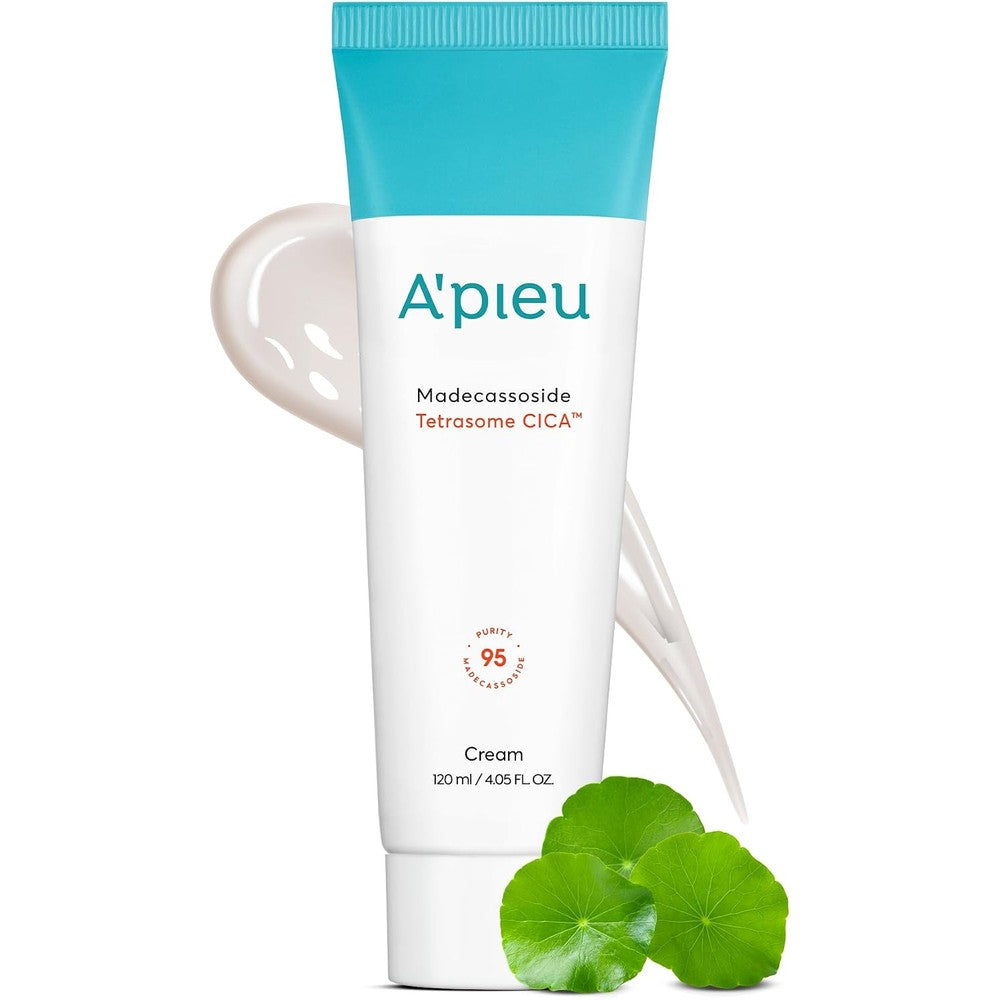 A'PIEU Madecassoside Tetrasome Cica Cream 4.06 Fluid Ounce | Calming Hydrating Face Moisturizer For Sensitive Skin And Skin Barrier Support