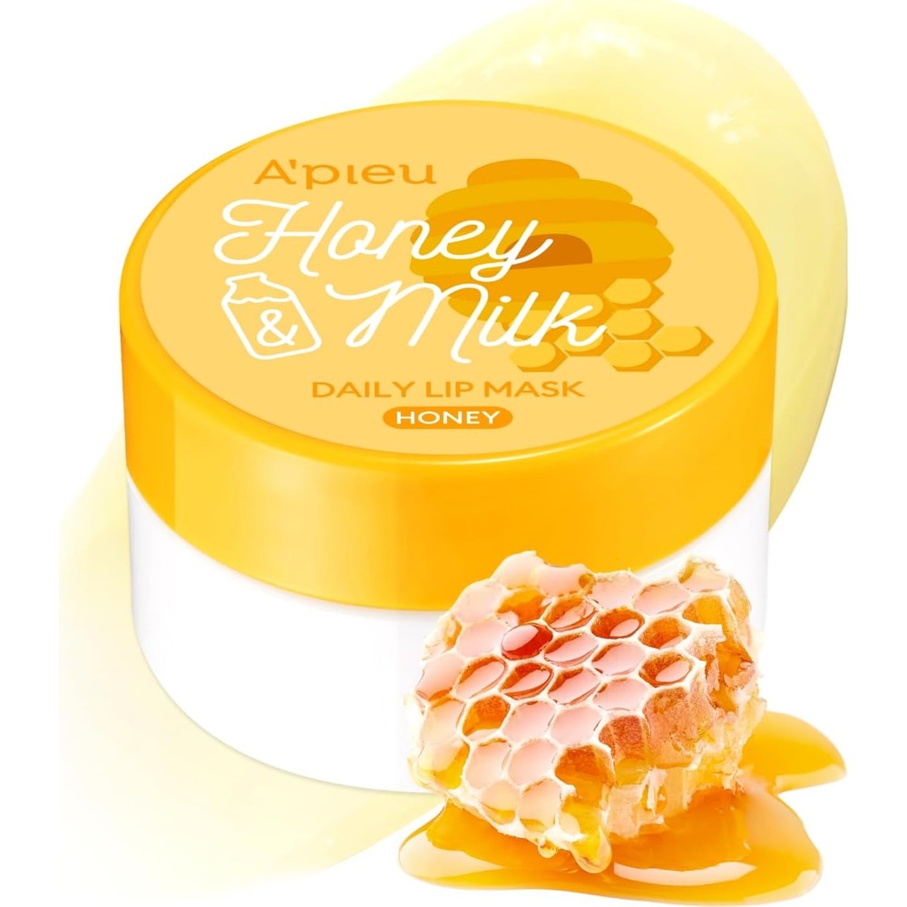 A'Pieu Honey And Milk Daily Lip Mask Honey Nourishing Overnight Korean Lip Treatment With Propolis And Royal Jelly 6 Grams