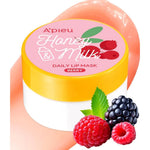 A'PIEU Honey And Milk Daily Lip Mask Berry - Nourishing Korean Overnight Lip Treatment For Dry Chapped Lips - 6 Gram