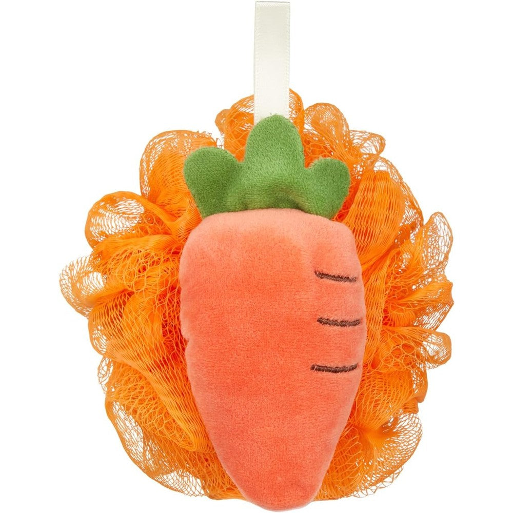 Aprilskin Carrotene Exfoliating Shower Loofah Soft Mesh Bath Sponge For Body Wash For Deep Cleansing And Dead Skin Removal One Count