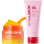 APRILSKIN Double Cleansing Duo For Blackhead Care With Carrotene IPMP Cleansing Balm Three Fluid Ounce And TXA Niacinamide Cleanser Four Ounce