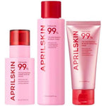 APRILSKIN TXA Overnight Glow Booster Trio Set With Spicule Facial Serum One Fluid Ounce Pink Milky Toner Five Fluid Ounces and Overnight Wrapping M...